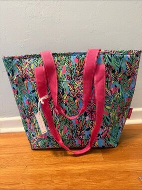 Lilly Pulitzer Multicolor Floral Cooler Bag bbq party boat ride tote picnic
